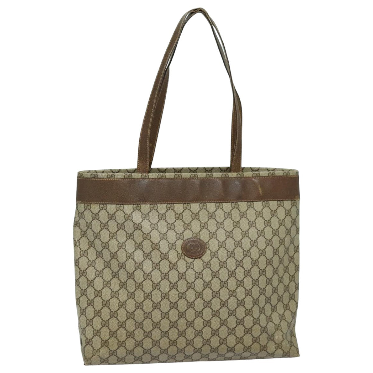 GUCCI GG Supreme Tote Bag Beige 69 02 109 Auth yk13709