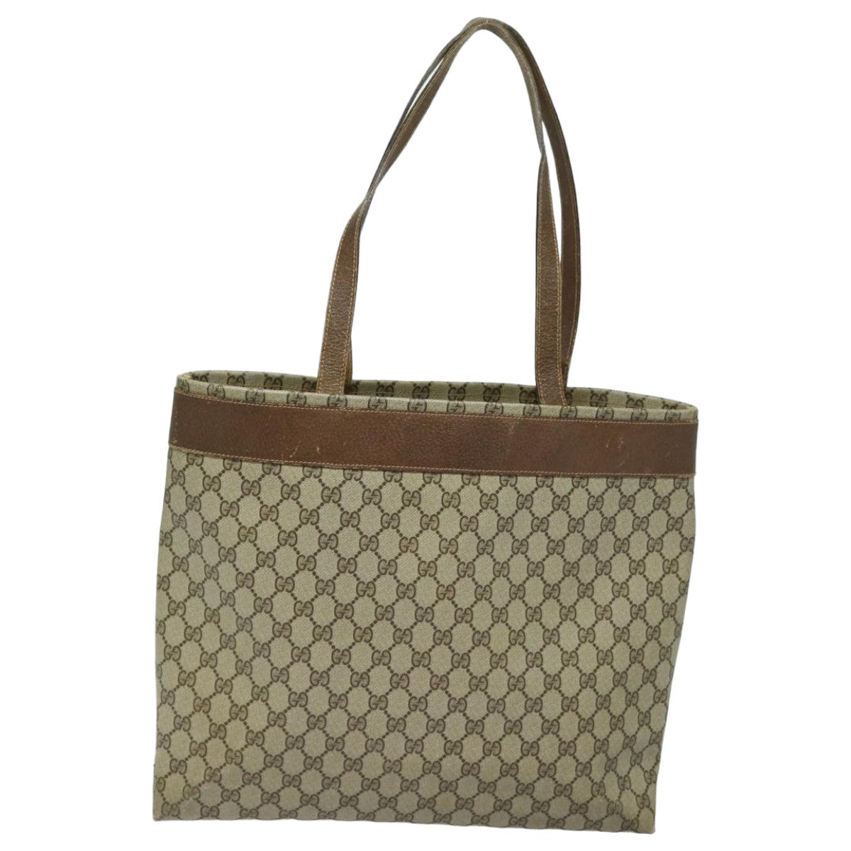 GUCCI GG Supreme Tote Bag Beige 69 02 109 Auth yk13709