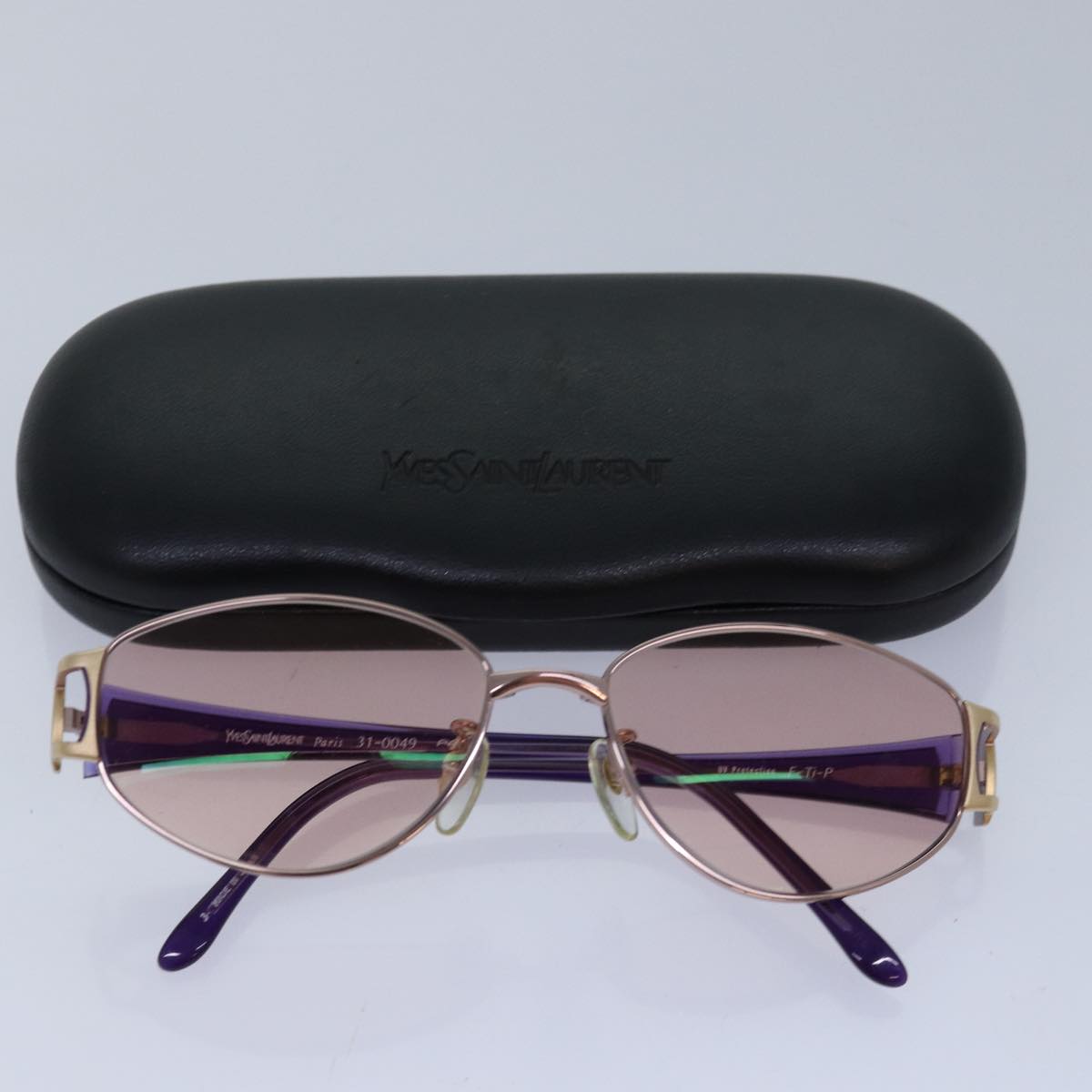 SAINT LAURENT Sunglasses Purple Auth yk13718