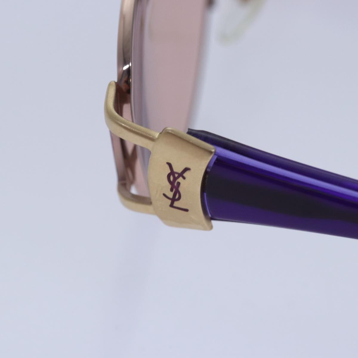 SAINT LAURENT Sunglasses Purple Auth yk13718