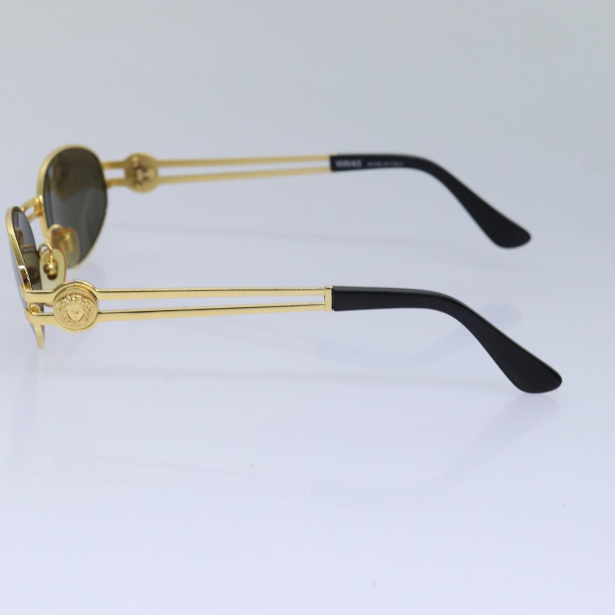 VERSACE Sunglasses Gold Auth yk13726