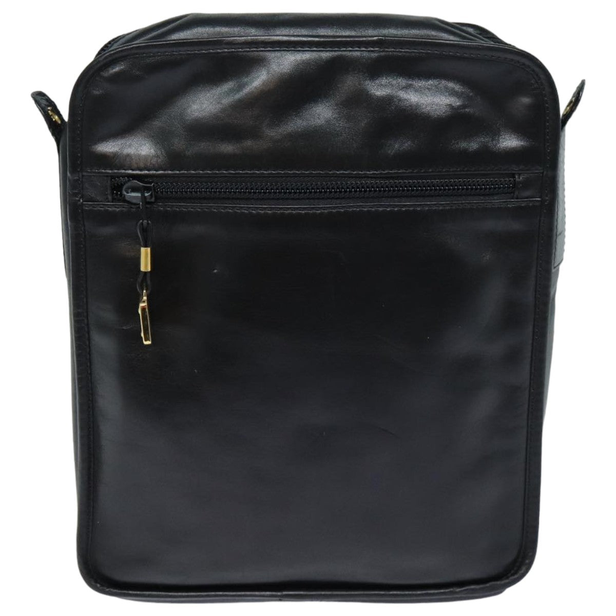 LOEWE Anagram Shoulder Bag Leather Black Auth yk13728 - 0