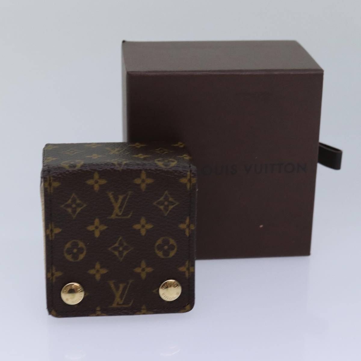 LOUIS VUITTON Monogram Jewelry Case LV Auth yk13734