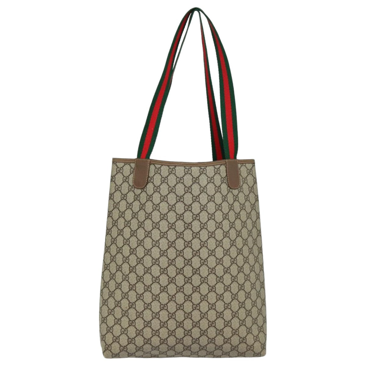 GUCCI GG Supreme Web Sherry Line Tote Bag PVC Beige 002 58 6487 Auth yk13737 - 0