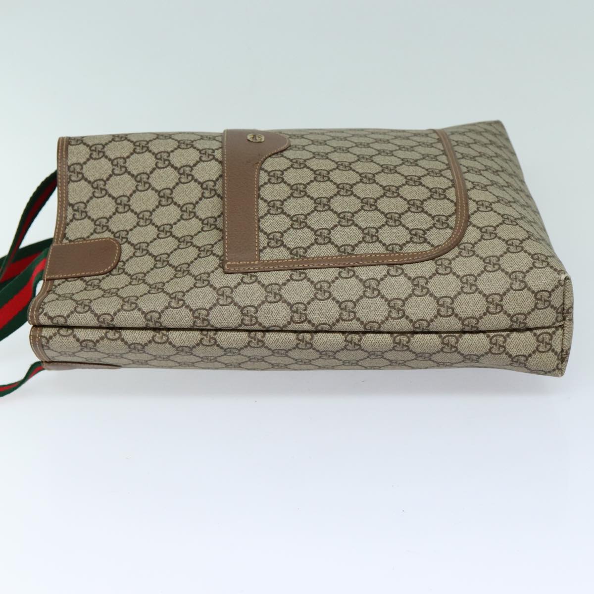 GUCCI GG Supreme Web Sherry Line Tote Bag PVC Beige 002 58 6487 Auth yk13737