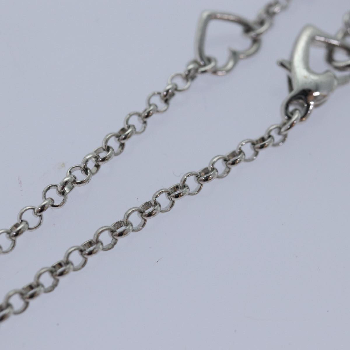 Christian Dior Heart Bracelet Silver Auth yk13748