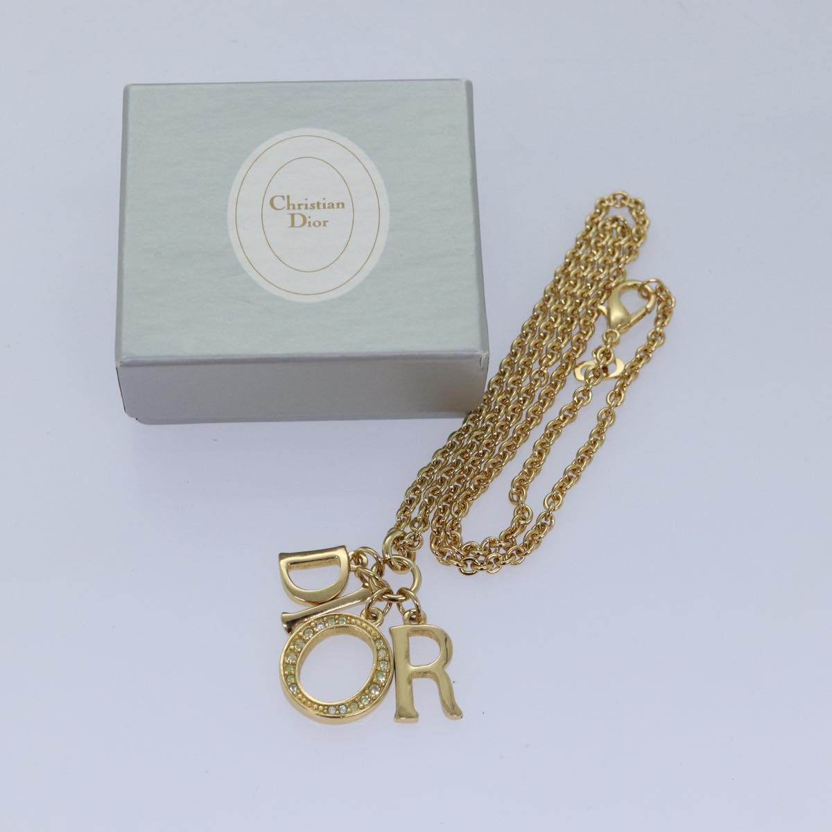 Christian Dior Necklace metal Gold Auth yk13755