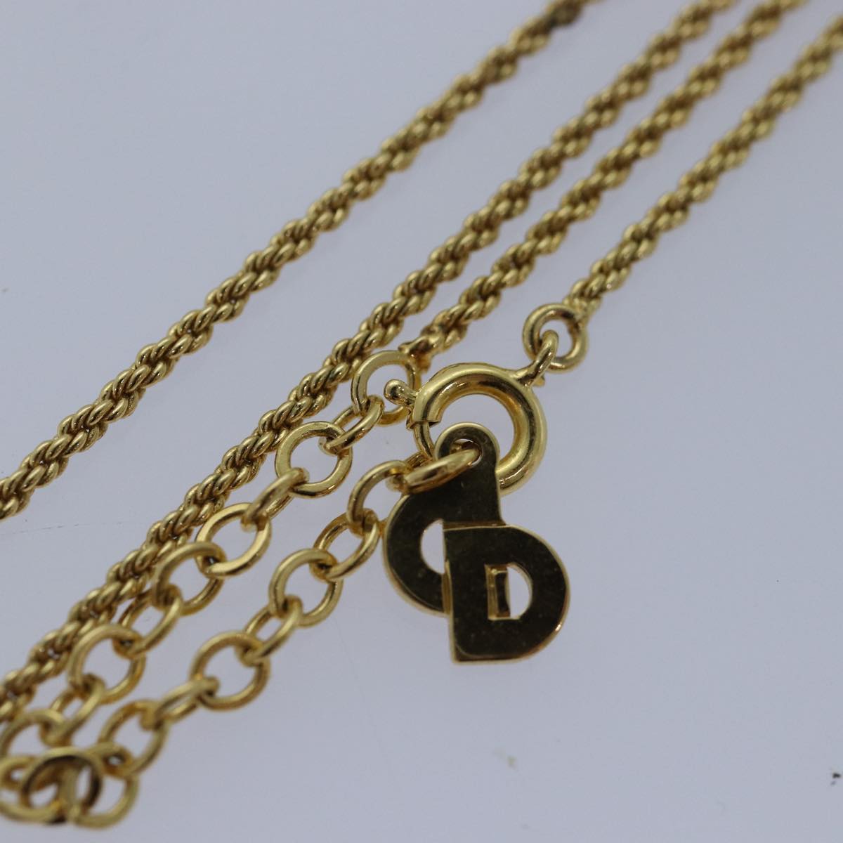 Christian Dior Necklace metal Gold Auth yk13762