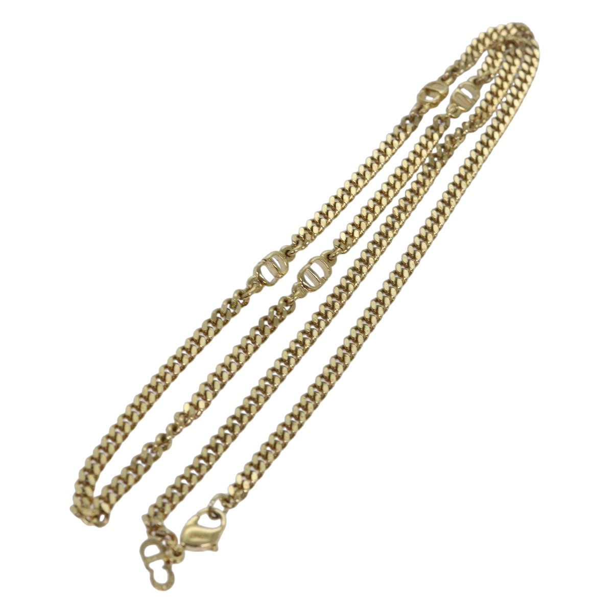 Christian Dior Necklace metal Gold Auth yk13771