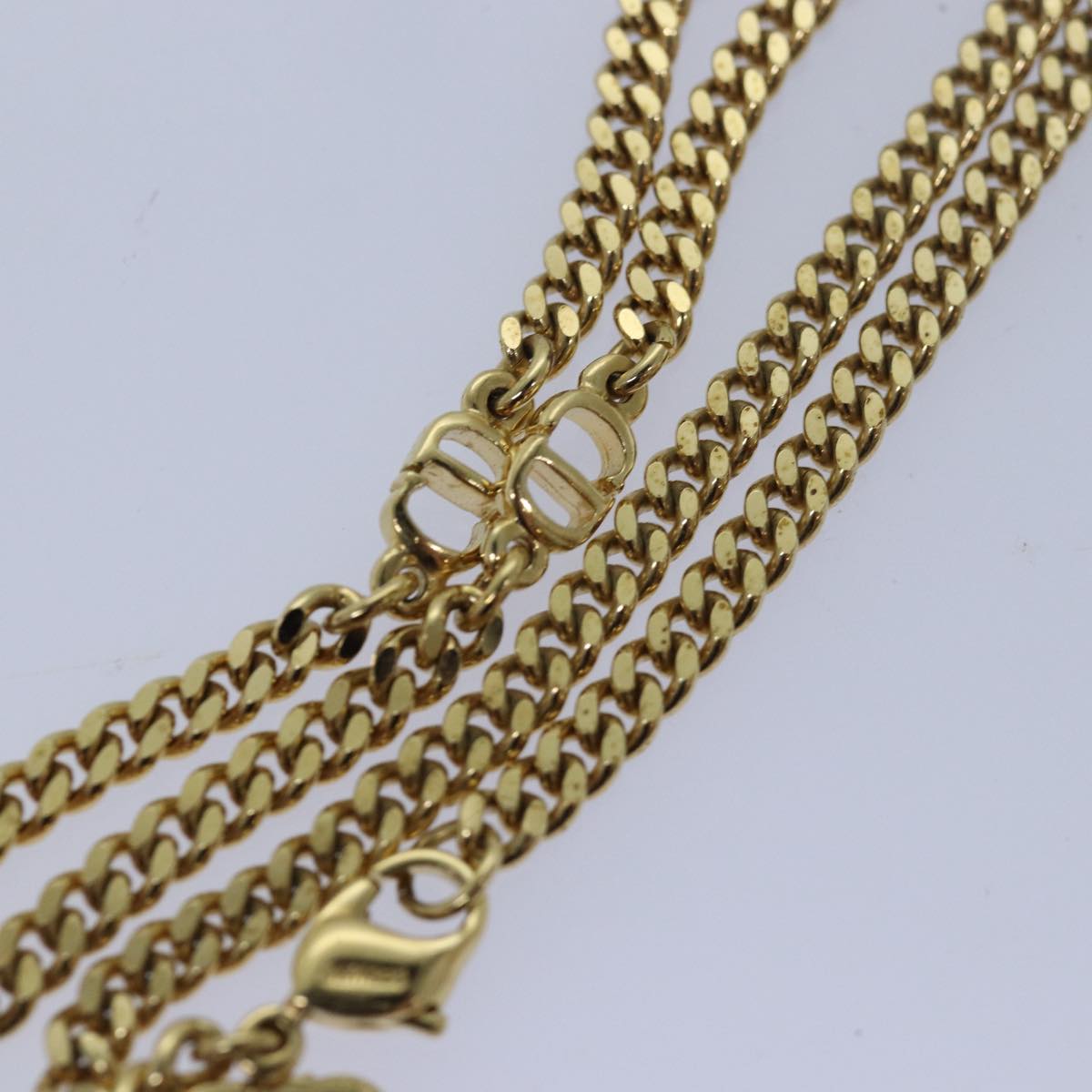 Christian Dior Necklace metal Gold Auth yk13771