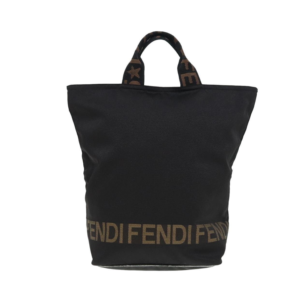 FENDI Hand Bag Nylon Black Auth yk13789 - 0