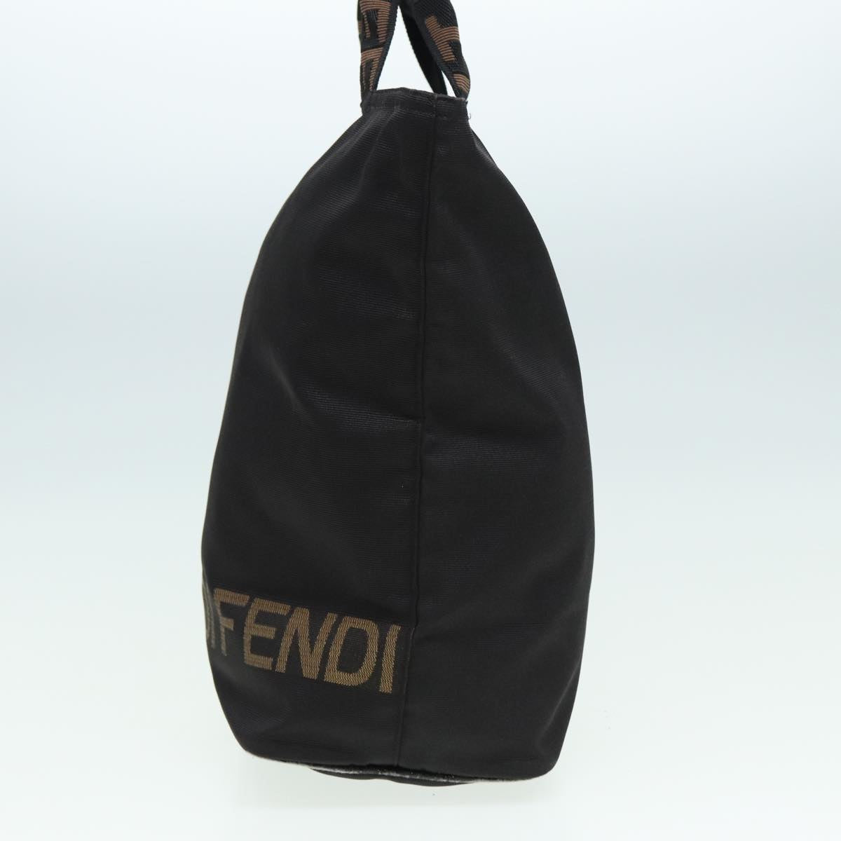 FENDI Hand Bag Nylon Black Auth yk13789