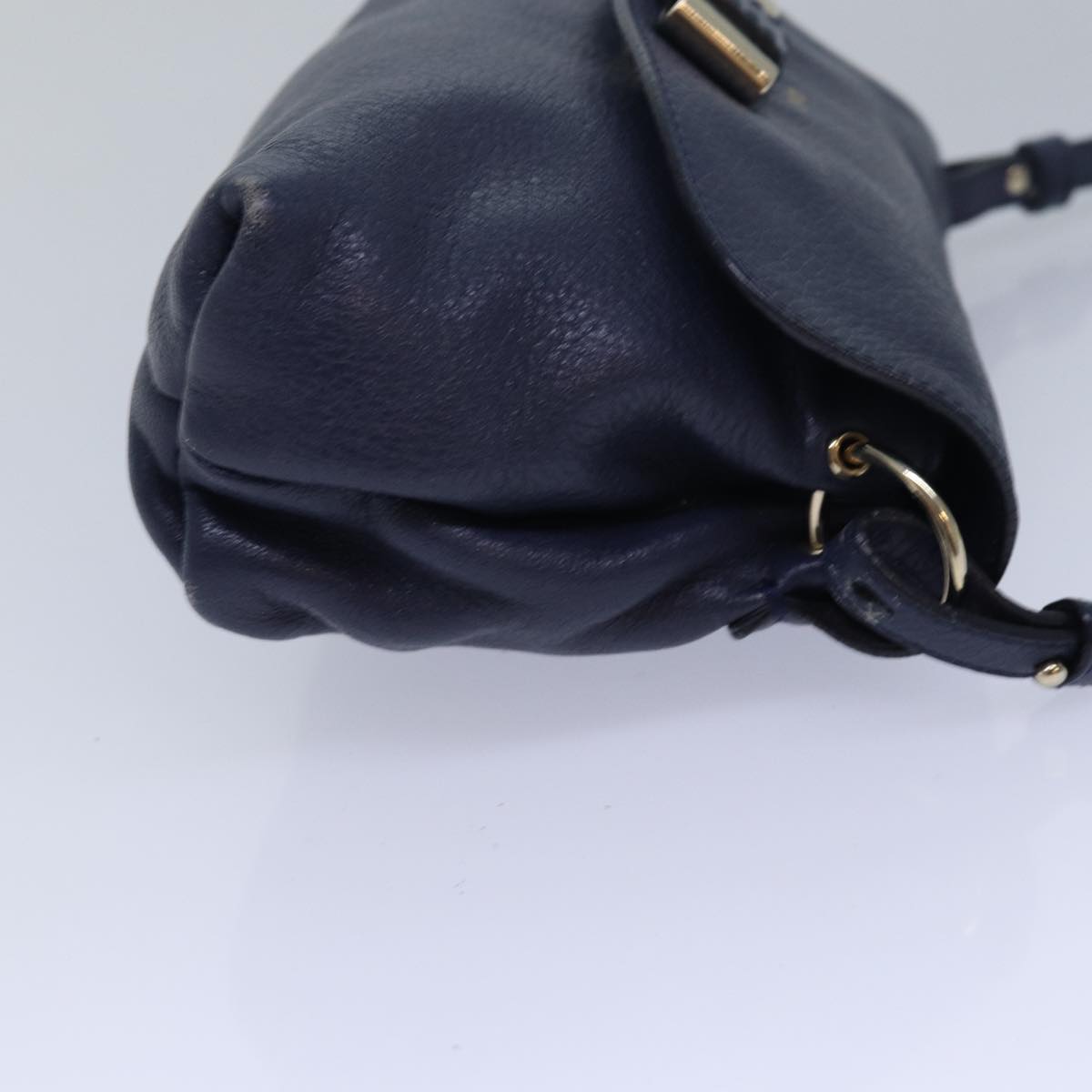 Chloe Lily Shoulder Bag Leather Navy Auth yk13791