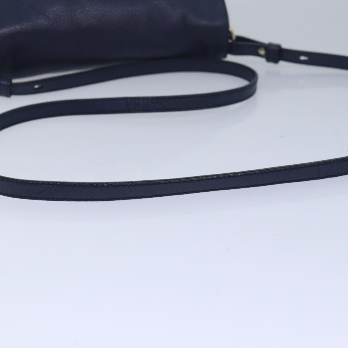 Chloe Lily Shoulder Bag Leather Navy Auth yk13791