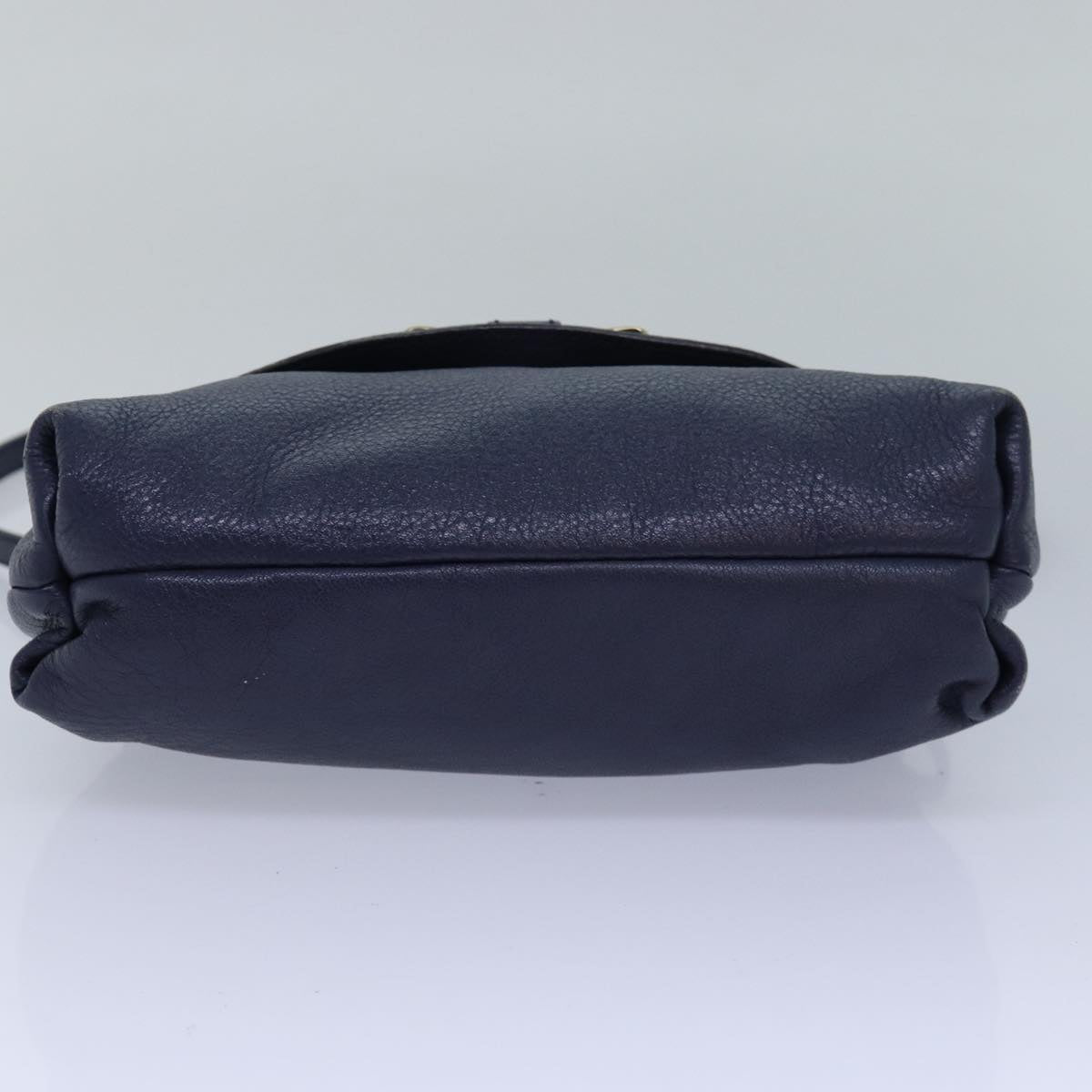 Chloe Lily Shoulder Bag Leather Navy Auth yk13791