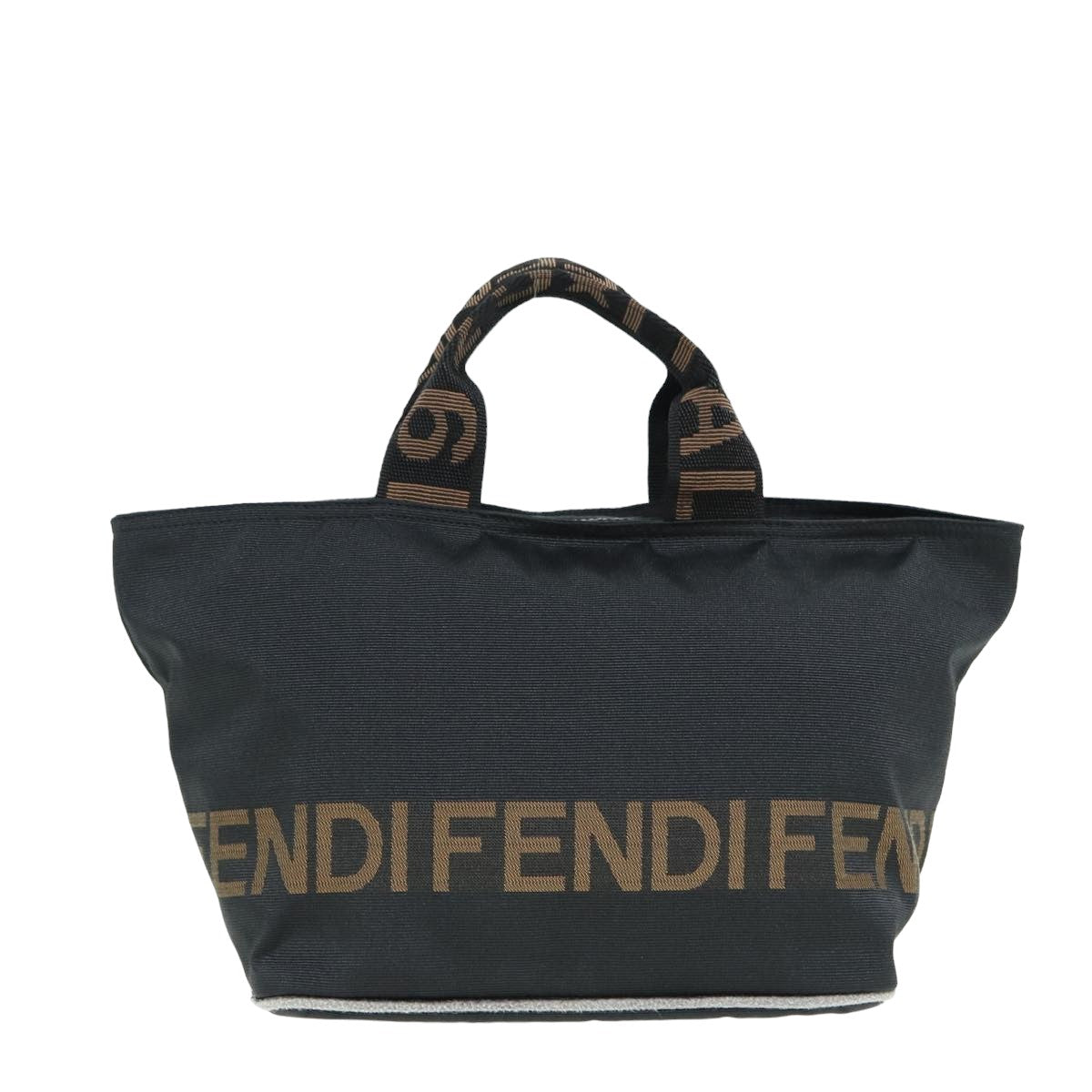 FENDI Hand Bag Nylon Black Auth yk13797