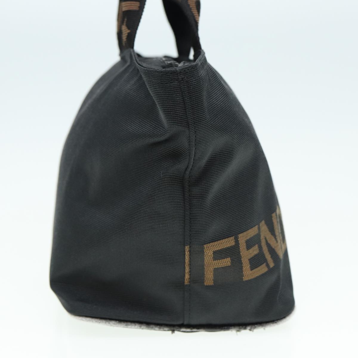 FENDI Hand Bag Nylon Black Auth yk13797