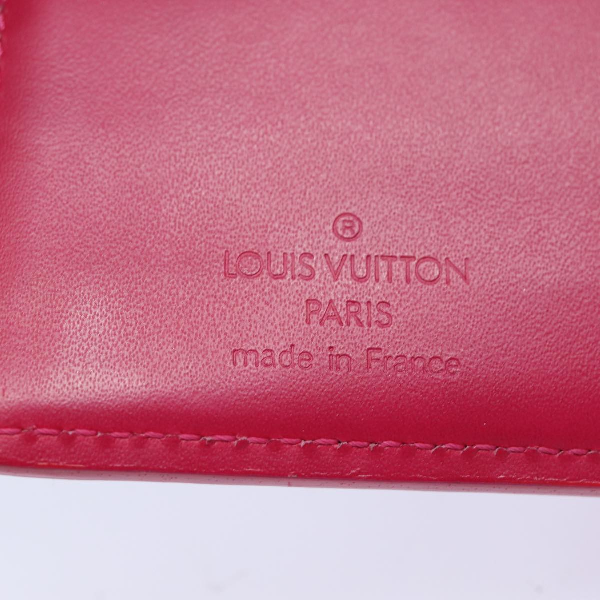 LOUIS VUITTON Vernis Portefeuille Viennois Wallet Pink M91254 LV Auth yk13833