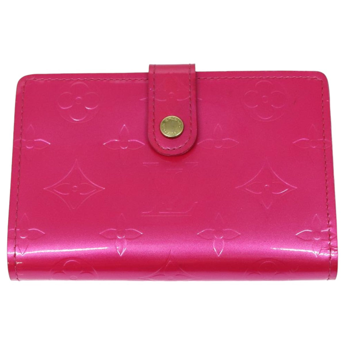 LOUIS VUITTON Vernis Portefeuille Viennois Wallet Pink M91254 LV Auth yk13833