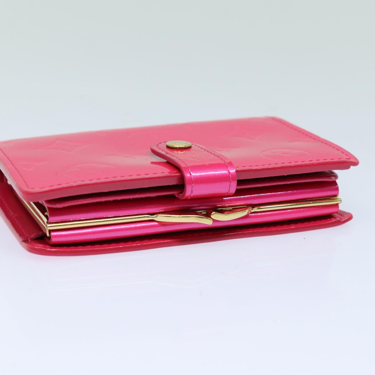 LOUIS VUITTON Vernis Portefeuille Viennois Wallet Pink M91254 LV Auth yk13833