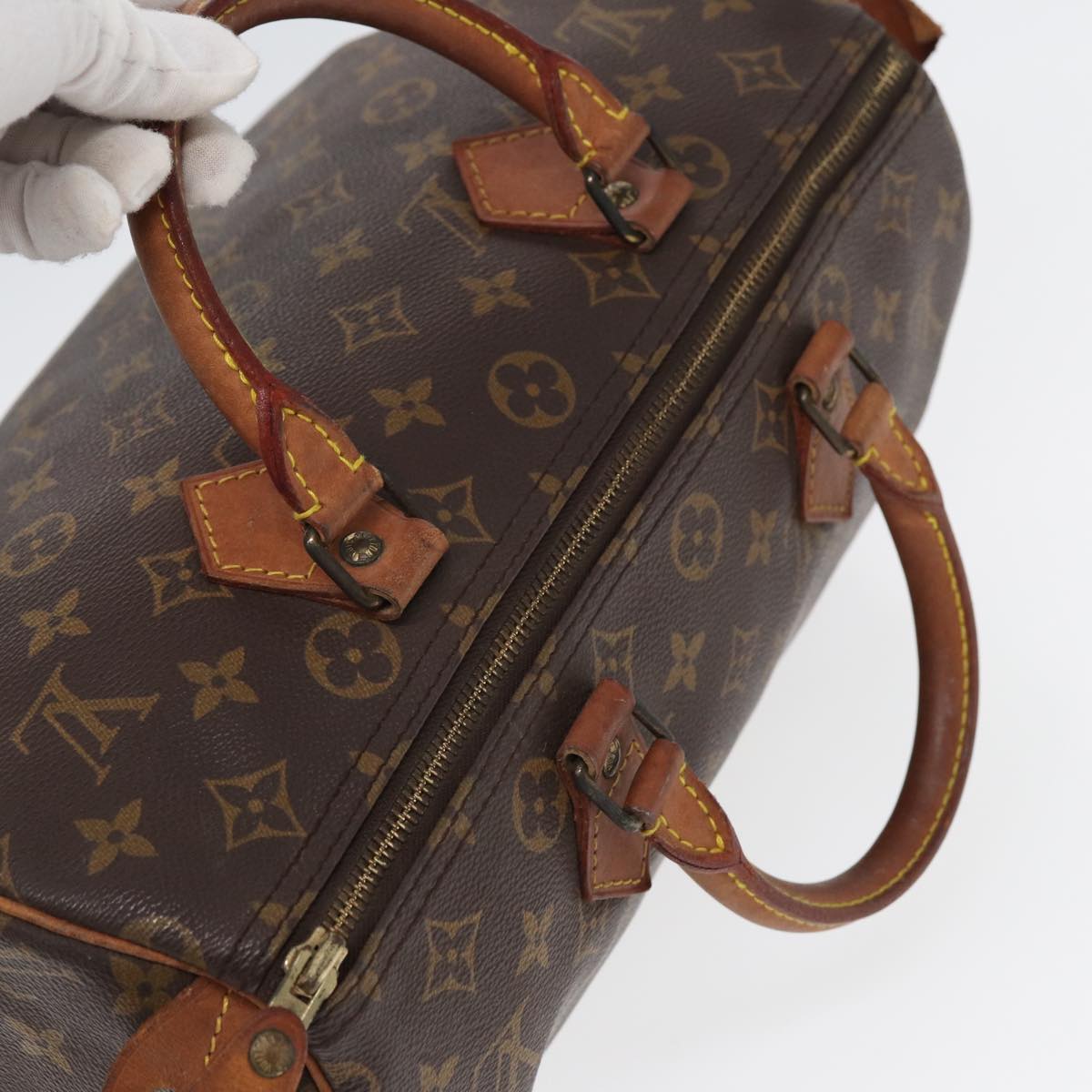 LOUIS VUITTON Monogram Speedy 30 Hand Bag M41526 LV Auth yk13839