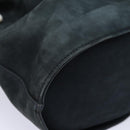 Salvatore Ferragamo Gancini Shoulder Bag Suede Navy Auth yk13840-15