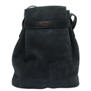 Salvatore Ferragamo Gancini Shoulder Bag Suede Navy Auth yk13840-2