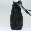 Salvatore Ferragamo Gancini Shoulder Bag Suede Navy Auth yk13840-3