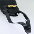 Salvatore Ferragamo Gancini Shoulder Bag Suede Navy Auth yk13840-7