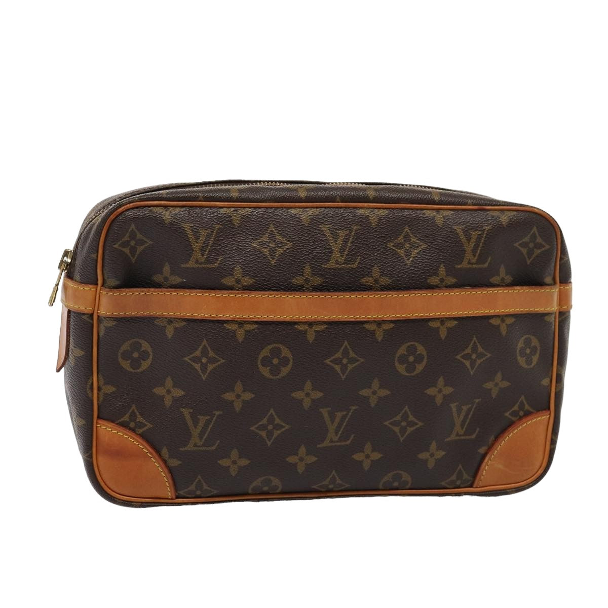 LOUIS VUITTON Monogram Compiegne 28 Clutch Bag M51845 LV Auth yk13843