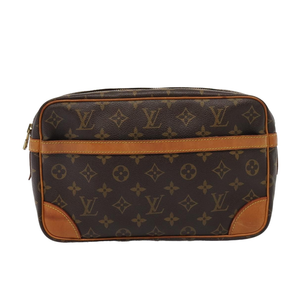 LOUIS VUITTON Monogram Compiegne 28 Clutch Bag M51845 LV Auth yk13843