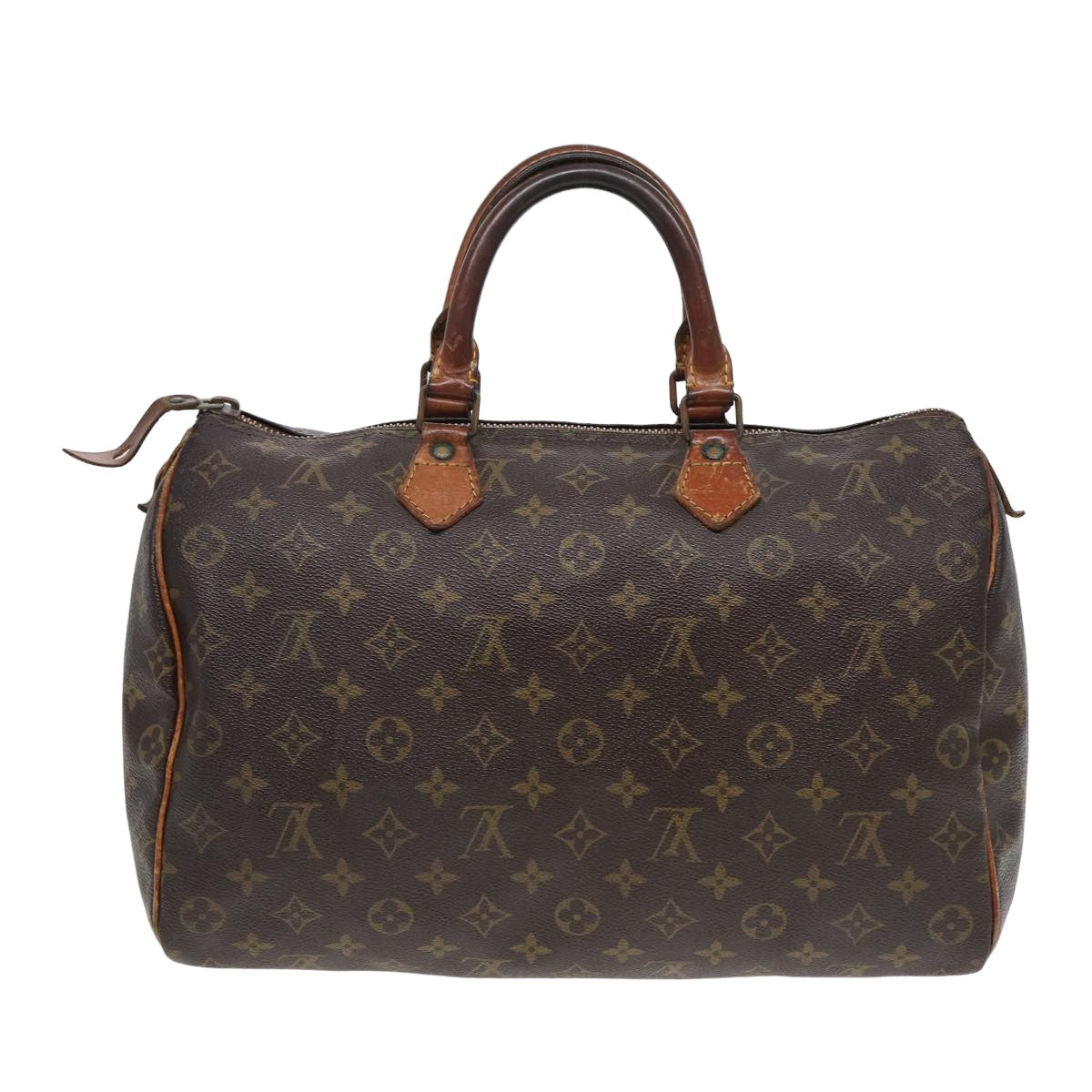 LOUIS VUITTON Monogram Speedy 35 Hand Bag M41524 LV Auth yk13849