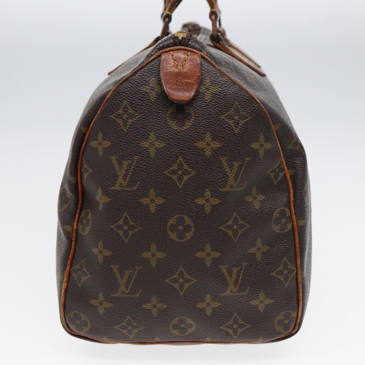 LOUIS VUITTON Monogram Speedy 35 Hand Bag M41524 LV Auth yk13849