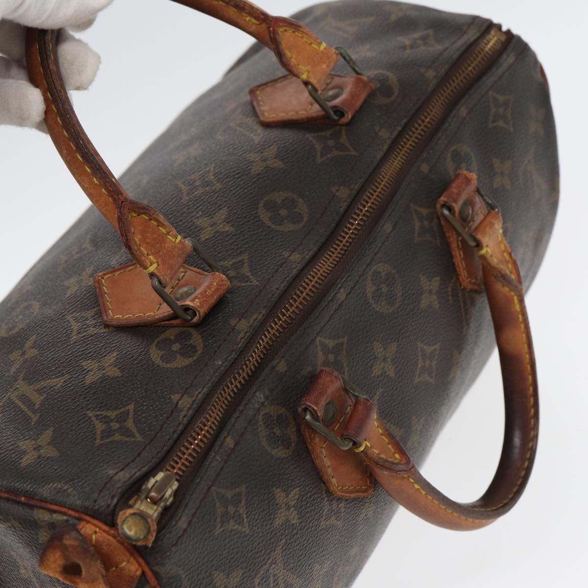 LOUIS VUITTON Monogram Speedy 30 Hand Bag M41526 LV Auth yk13855