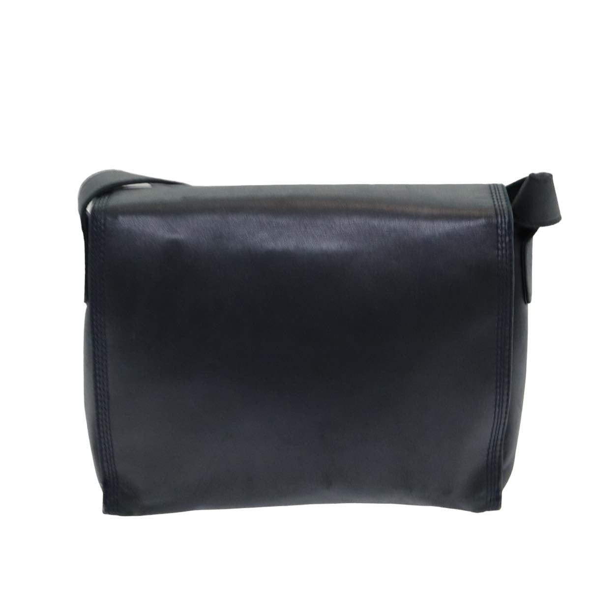 LOEWE Anagram Shoulder Bag Leather Navy Auth yk13882 - 0