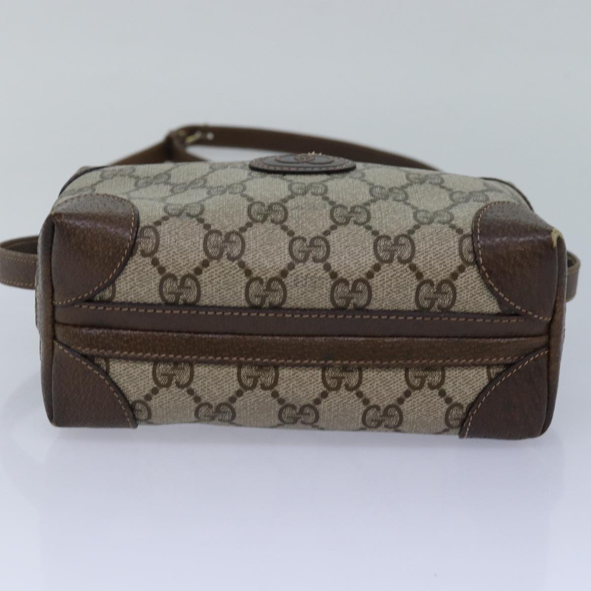 GUCCI GG Supreme Shoulder Bag PVC Beige Auth yk13896