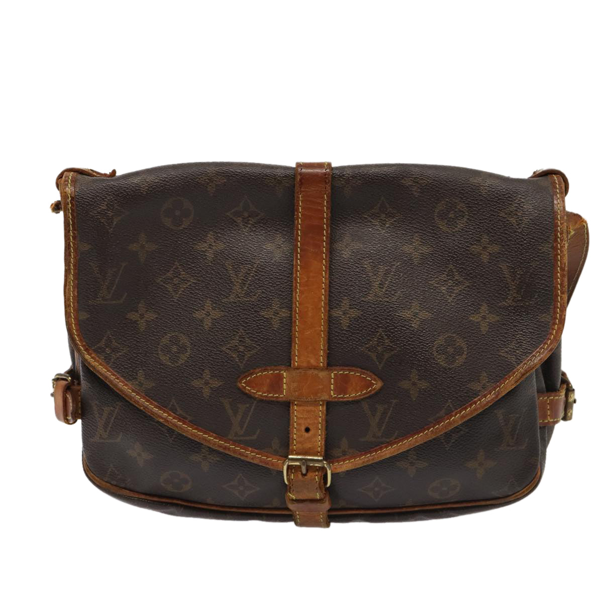 LOUIS VUITTON Monogram Saumur 30 Shoulder Bag M42256 LV Auth yk13898 - 0