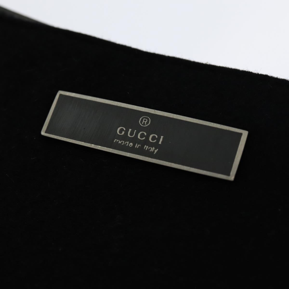 GUCCI Shoulder Bag Wool Black 001 3193 Auth yk13910