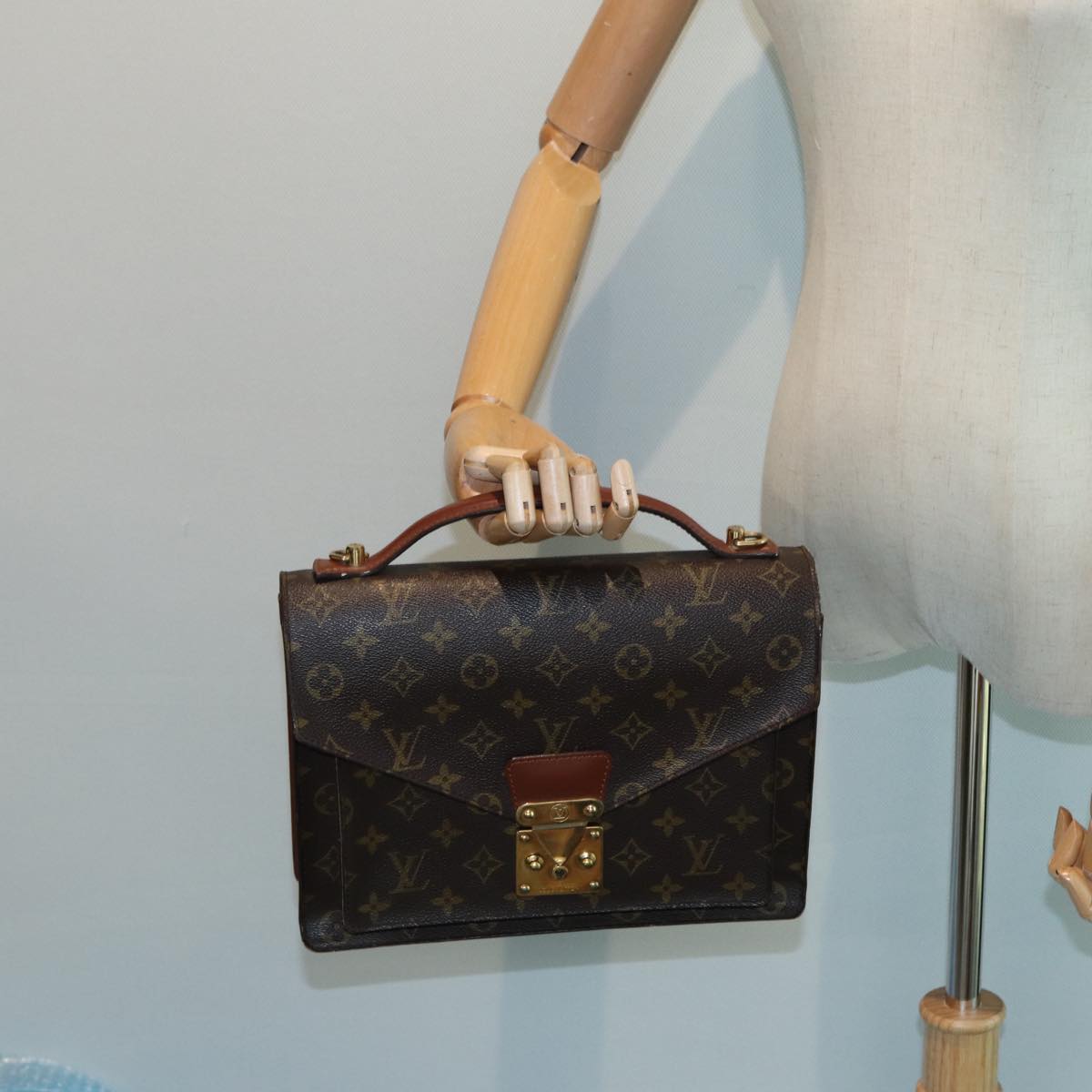 LOUIS VUITTON Monogram Monceau 28 Hand Bag 2way M51185 LV Auth yk13925