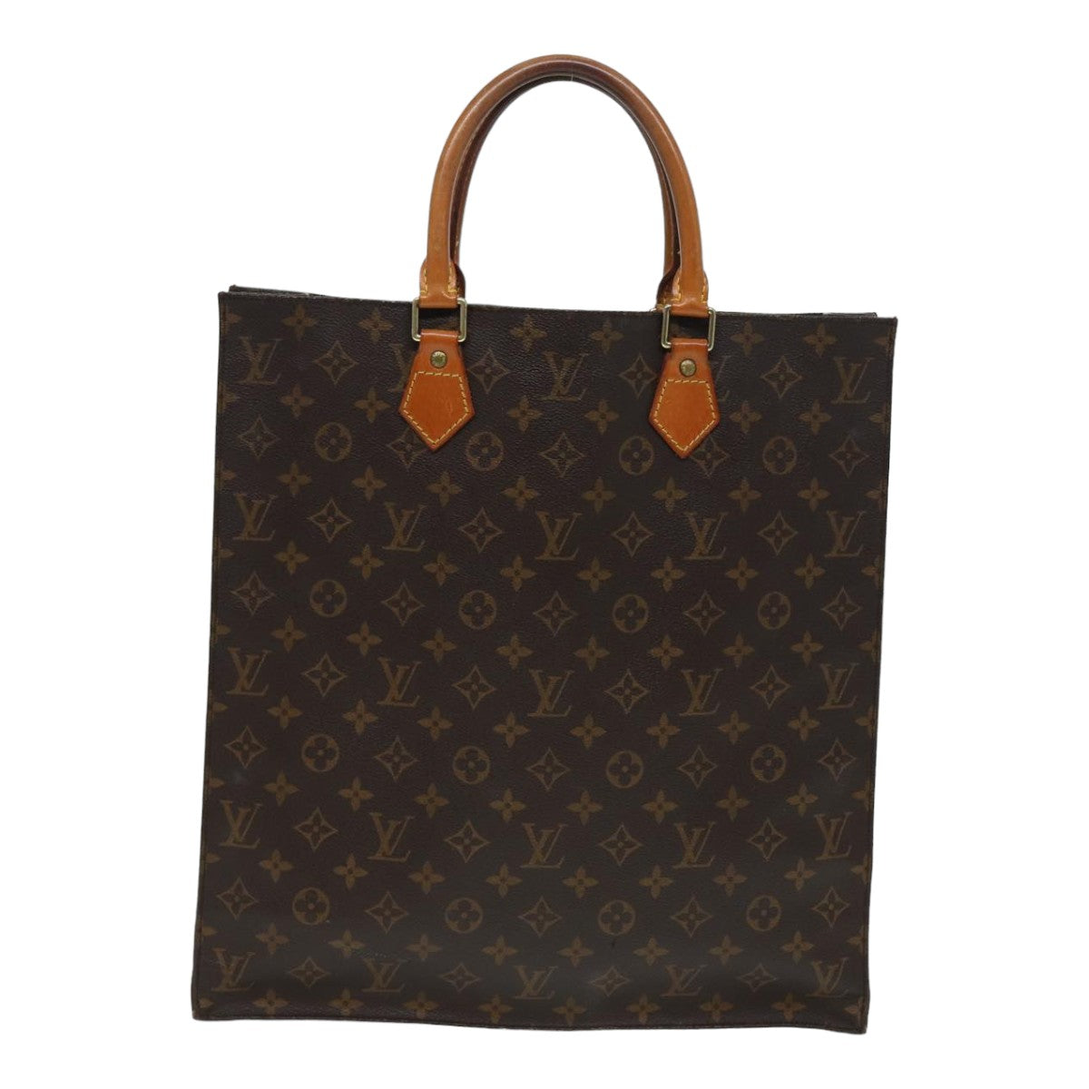 LOUIS VUITTON Monogram Sac Plat Hand Bag M51140 LV Auth yk13934 - 0