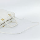 FENDI Hand Bag Leather 2way White Auth yk13942-6