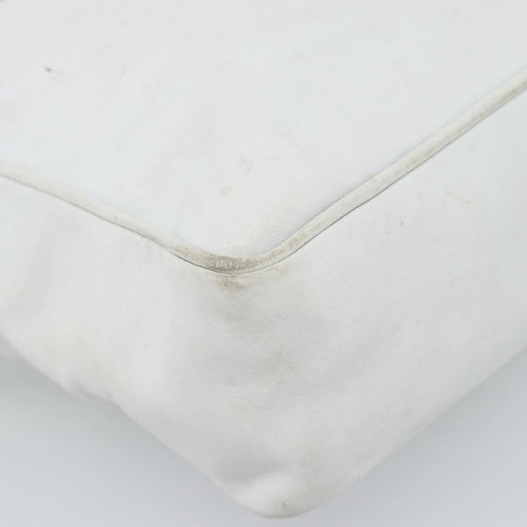 FENDI Hand Bag Leather 2way White Auth yk13942