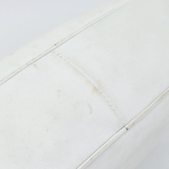 FENDI Hand Bag Leather 2way White Auth yk13942