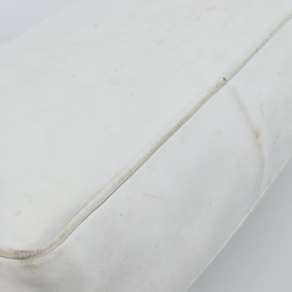 FENDI Hand Bag Leather 2way White Auth yk13942