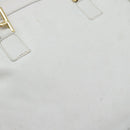 FENDI Hand Bag Leather 2way White Auth yk13942-20