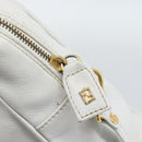 FENDI Hand Bag Leather 2way White Auth yk13942-23