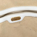 FENDI Hand Bag Leather 2way White Auth yk13942-24