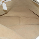 FENDI Hand Bag Leather 2way White Auth yk13942-25