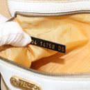 FENDI Hand Bag Leather 2way White Auth yk13942-30