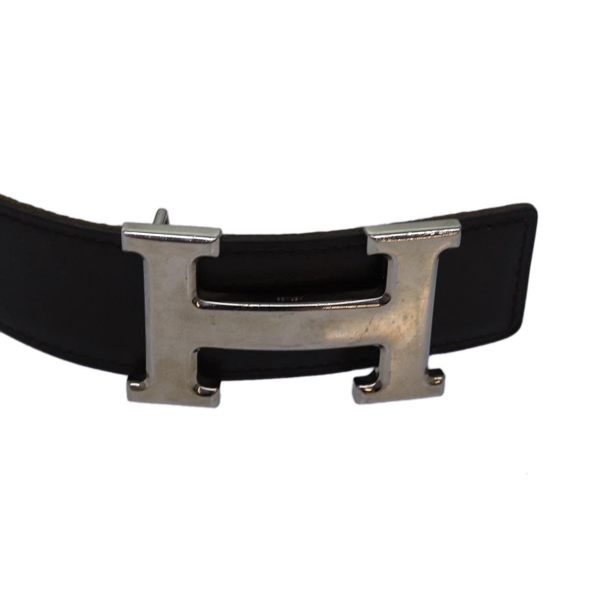 HERMES Constance Belt Leather 37.4"" Brown Auth yk13944